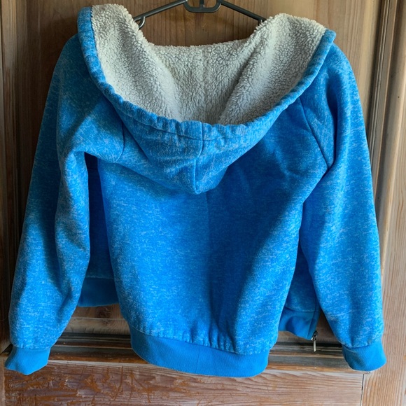 Real Love Turquoise Hoodie, fully lined size 10 - Picture 5 of 5